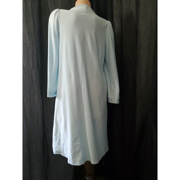 USA VINTAGE VANITY FIR Nightgown SOFT BLUE FLANNEL Nylon Antron WOMEN'S SMALL - Picture 8 of 11
